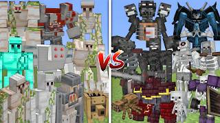 ALL MUTANT IRON GOLEMS vs ALL MUTANT WITHER SKELETONS &amp; SKELETONS ALLIANCE MOBS BATTLE IN MINECRAFT