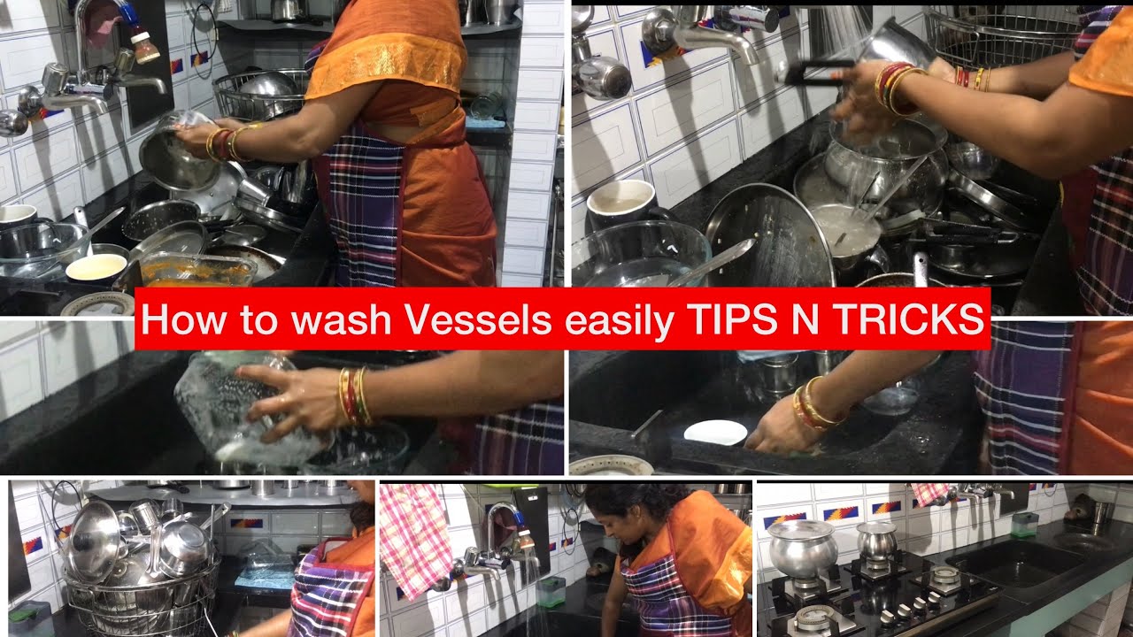 How to handwash vessels daily in an easy n efficient way / Diluting Dishwash 4 sparkling vessels
