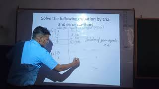 Class:7 solve equation by trial and error method