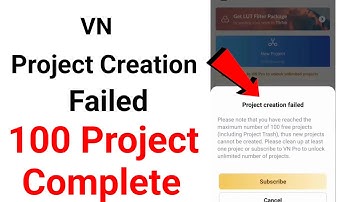 project creation failed vn / vn project creation failed / vn app project creation failed problem