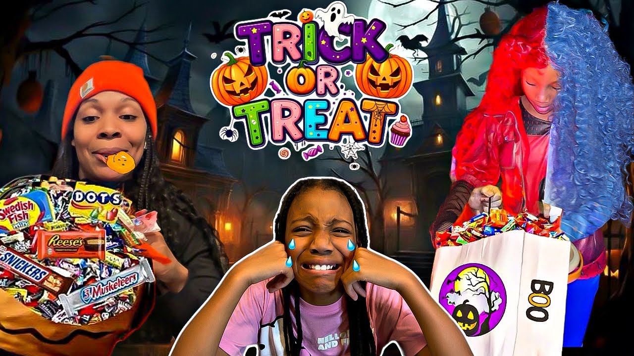 WE WENT TRICK OR TREATING 👻 🍫 - Then I ATE ALL her HALLOWEEN candy ...