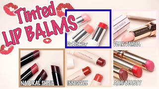 Tinted Lip Balms from 5 different brands for dry lips [ introduce products & short comparison ]