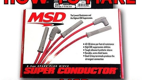 how to make MSD spark plug wires