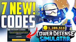 *NEW* WORKING CODES FOR TOWER DEFENSE SIMULATOR IN 2024 - ROBLOX TDS CODES