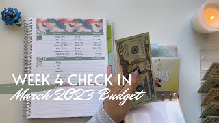 Week 4 Check In | March 2023 Budget | Inconsistent Income | College Student | 23 Year Old
