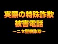 実録！特殊詐欺犯人からの電話～ニセ警察詐欺～