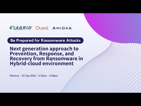 "Be Prepared for Ransomware Attacks" Webinar