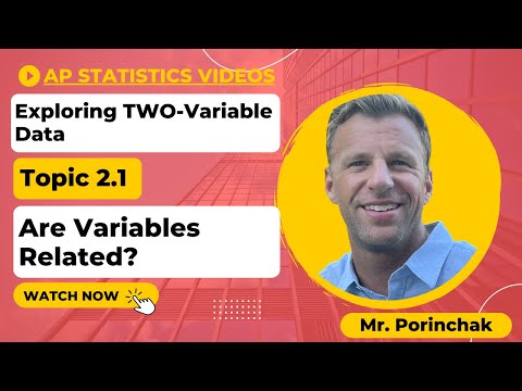 AP Statistics: Topic 2.1 Introducing Statistics: Are Variables Related?