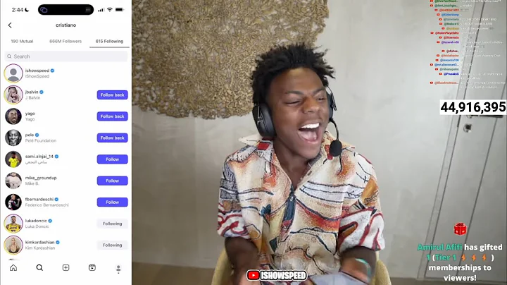 RONALDO FOLLOWED ME OMG😭!