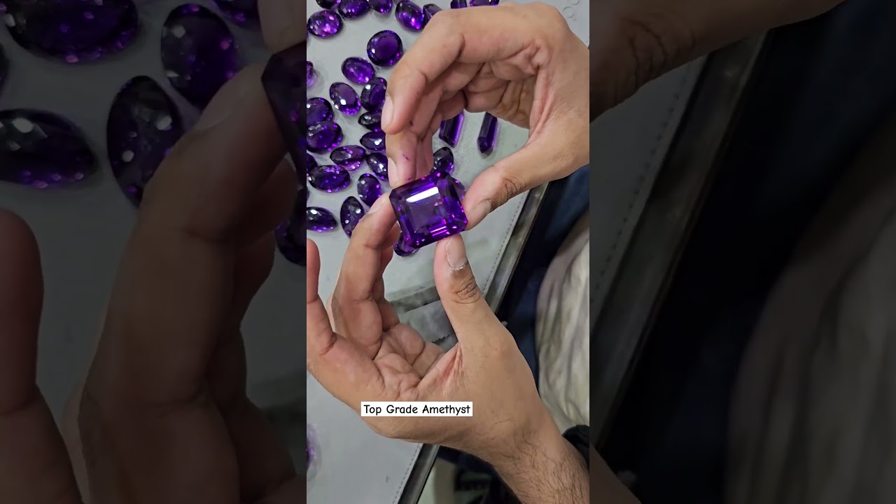 Top Quality Amethyst Faceted stone from African mines #amethyst