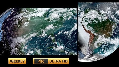 Relaxing Timelapse of July 15, 2024 (week) 4K UHD North & South America Calm Music NOAA Time Lapse
