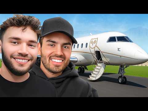 Adin Ross & Nelk Stream on a Private Jet!