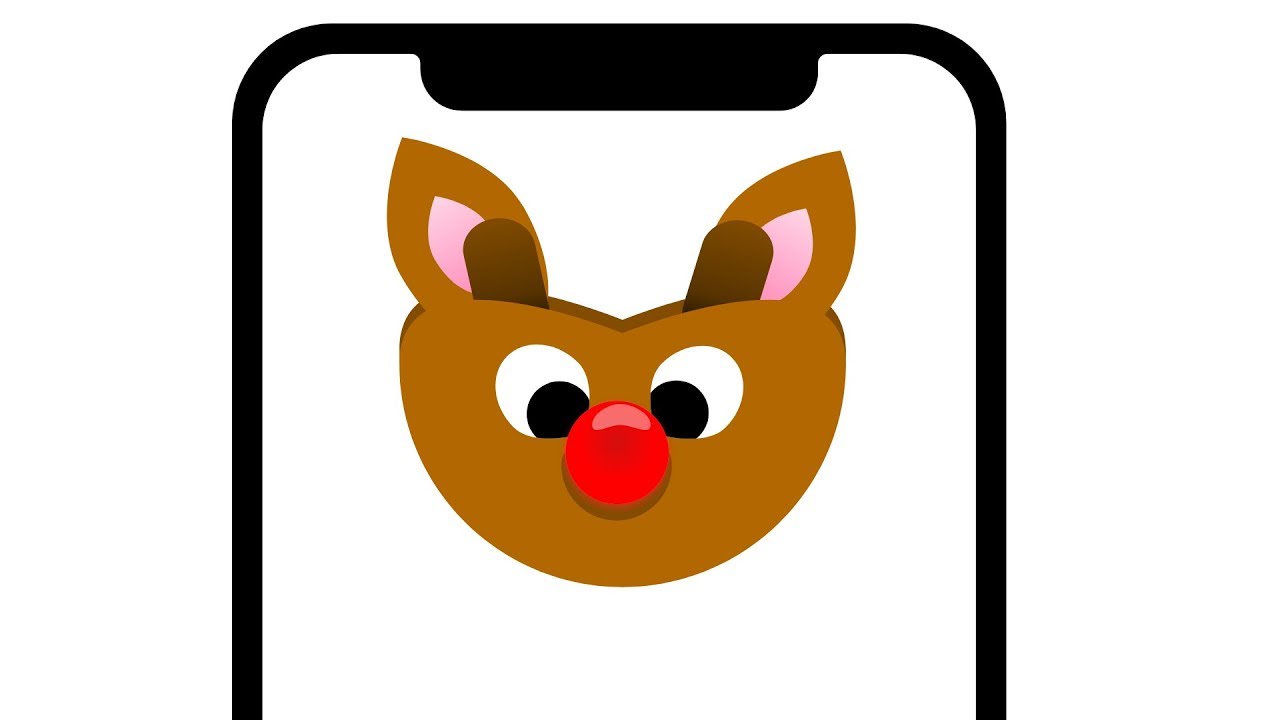 If Rudolph Had an iPhone - Cute Rudolph the Reindeer Animoji Design in Adobe XD