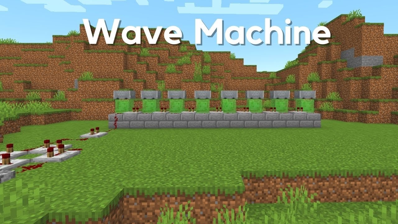 Working Wave Machine in Minecraft | Minecraft RedStone Builds | # ...