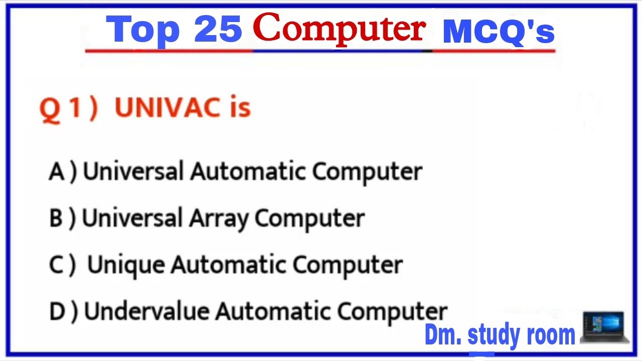 Top 25 Computer Fundamental MCQ | computer fundamental mcq questions ...