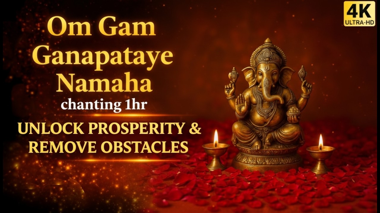 Om Gam Ganapataye Namaha  1 Hr Powerful Ganesha Mantra Chanting | Remove Obstacles & Attract Success