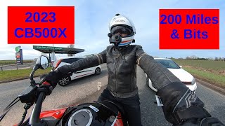 2023 Honda CB500X  200 Miles & Bits