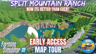 split mountain ranch - early access update - map tour - farming simulator 22