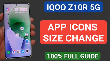 IQOO Z10R me app icons size kaise change kare
