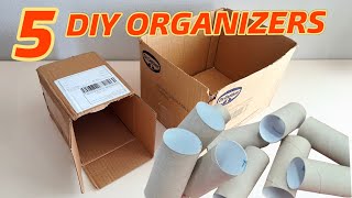 Trash to Treasure: 5 Amazing Cardboard Crafts! | Organizers, Baskets & Gift Box