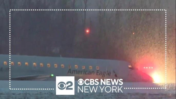 American Airlines Plane Slides Off Runway In Rochester During Snow Storm