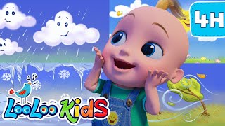 Sunny, Rainy, and More! Weather Song | 4-Hour Children's Songs Compilation by Loo Loo Kids