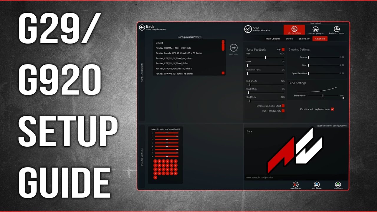 G29 G9 Assetto Setup Guide How To Stop Wheel Wobble Youtube G29 G9 Assetto Setup Guide How To Stop Wheel Wobble Youtube