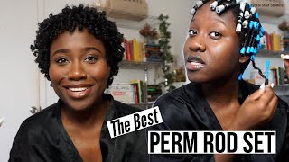 PERFECT perm rod set on 4c Natural hair EVERY TIME  #rodset #permrods