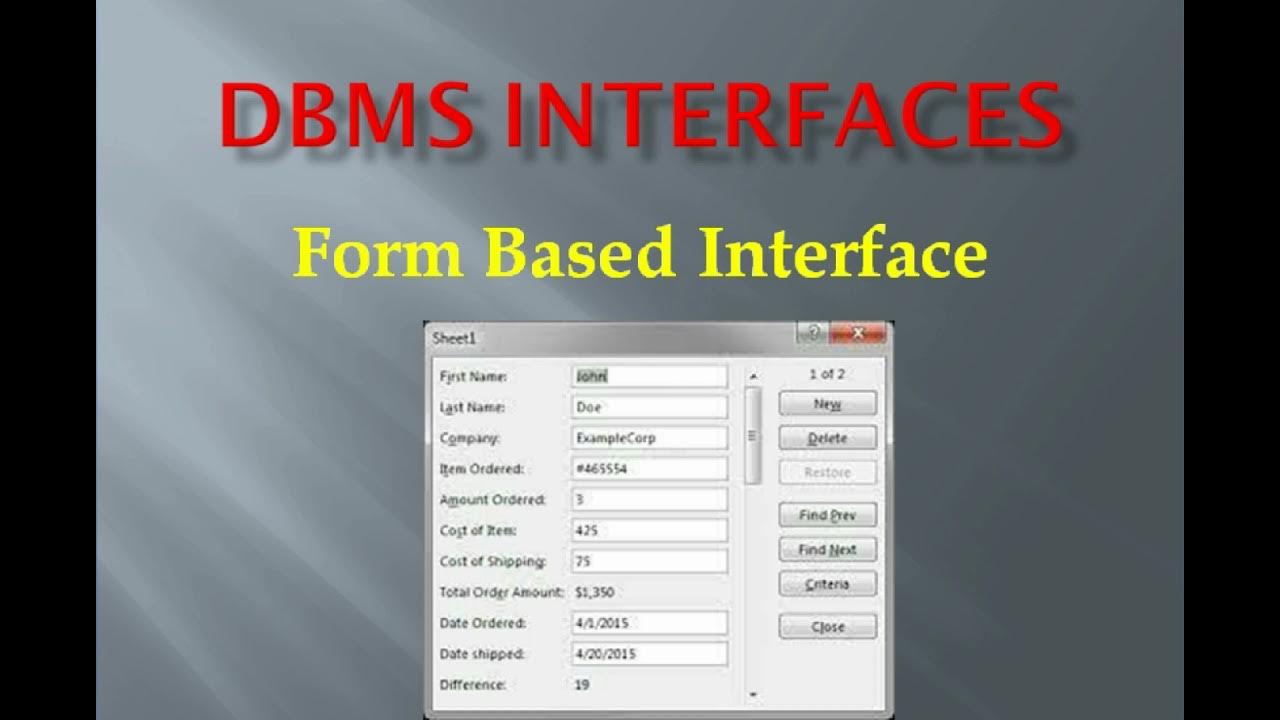 Dbms tutorial for beginners database interfaces in dbms youtube