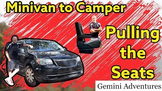 Minivan to Camper Conversion - Pulling the Seats