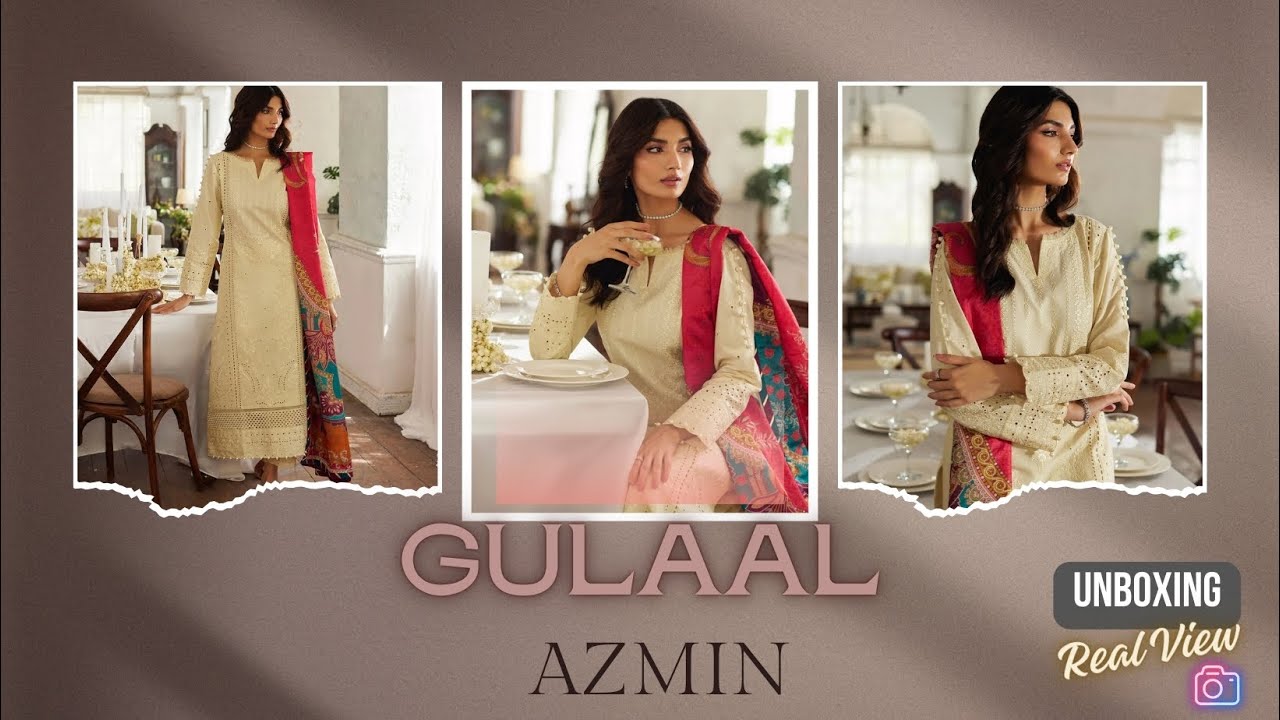 Gulaal Azmin | Vital 2025 Vol 1 | Chikankari Lawn Unboxing | Real Look & Dispatch