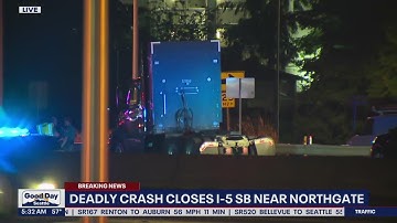 Deadly crash closes I-5 near Northgate | FOX 13 Seattle