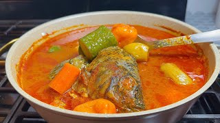 Fufu and fresh tilapia light soup/ how to prepare light soup recipe/ Ghana light soup recipe