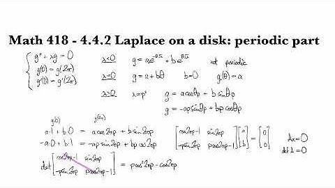 4.4.2 Laplace on a disk: periodic part