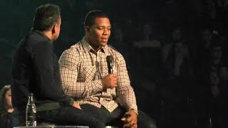 Former NFL star Ray Rice speaks at Liberty University