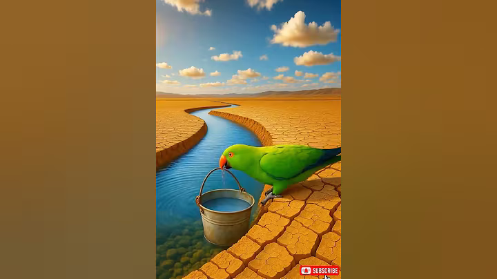 The parrot saves all the struggling fish by creating a pond 😱 #ai #parrot