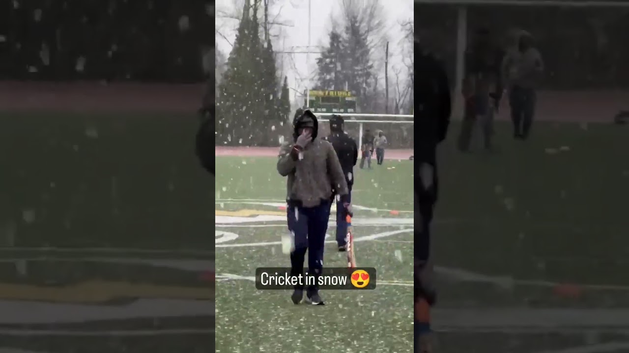 A day of cricket in the snow ❄️ #YourShots by Sridhar Rangasamy from Washington, United States