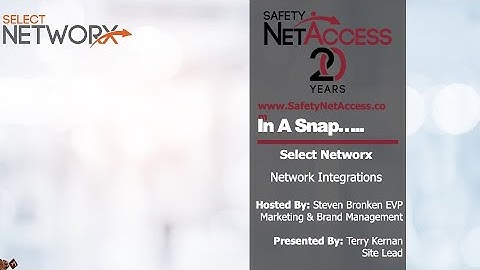 SNA In A Snap   Select Networx   Network Integrations