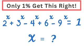 Only 1% Can Solve This Exponential Equation? | Step-by-Step Solution