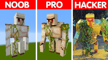 NOOB vs PRO vs HACKER Minecraft Pixel art – Iron Golem