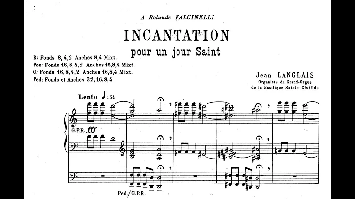 Jean Langlais plays Incantation Pour Un Jour Saint...