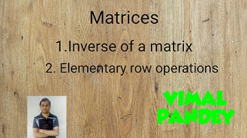 CLASS XII:MATRICES VIMAL PANDEY