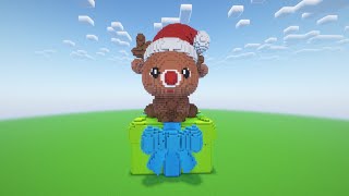 Download - Minecraft Christmas Reindeer 8 Statue