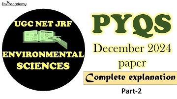ugc net environmental sciences| top previous year questions| december 2024 | part 2| 2025 net evs