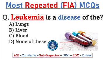 Most Repeated FIA Past Papers MCQs | FIA Constable, ASI, SI, UDC, LDC & Driver Past Papers| FIA Jobs