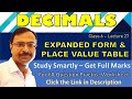 Expanded Form II Place Value Table II Lecture 27 II Class 6