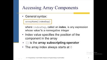 Programming Fundamentals: Arrays part 1