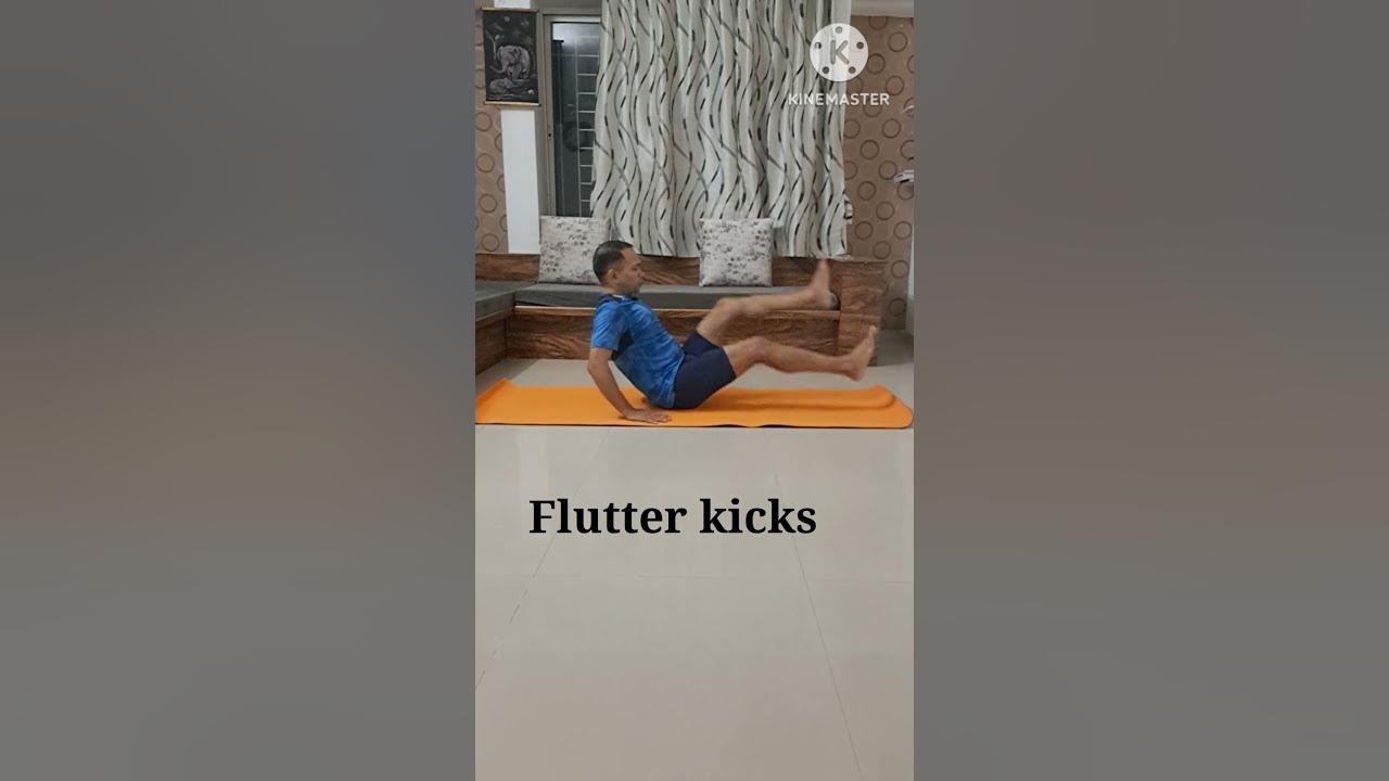 Flutter kicks abs workout 12 youtube