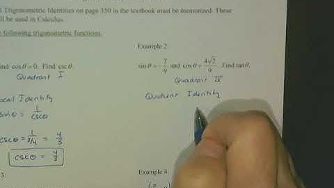 Notes for 5 2 Verifying Trigonometric Identities