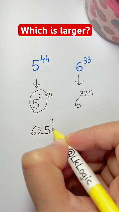 Which number is larger? 5^44 or 6^33 ??